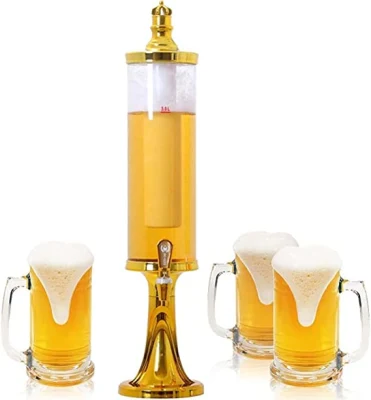 Tour à bière avec distributeur de bière de refroidissement par tube de glace 3L